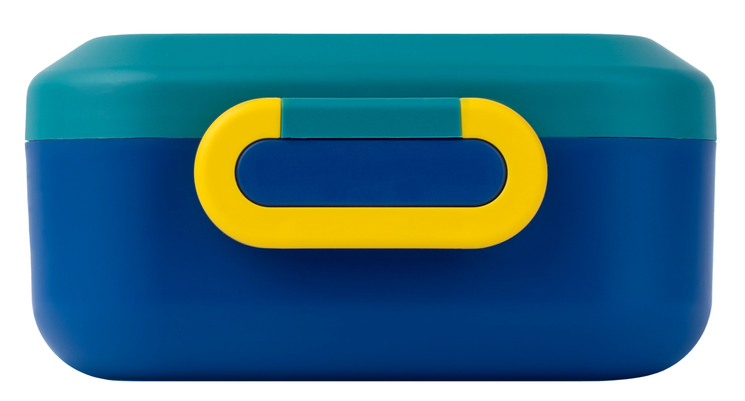 Stylische Rikko Lunchbox in Midnight Lagoon, ideal für die Aufbewahrung von Snacks und Mahlzeiten, praktisch für Schule und Ausflüge.