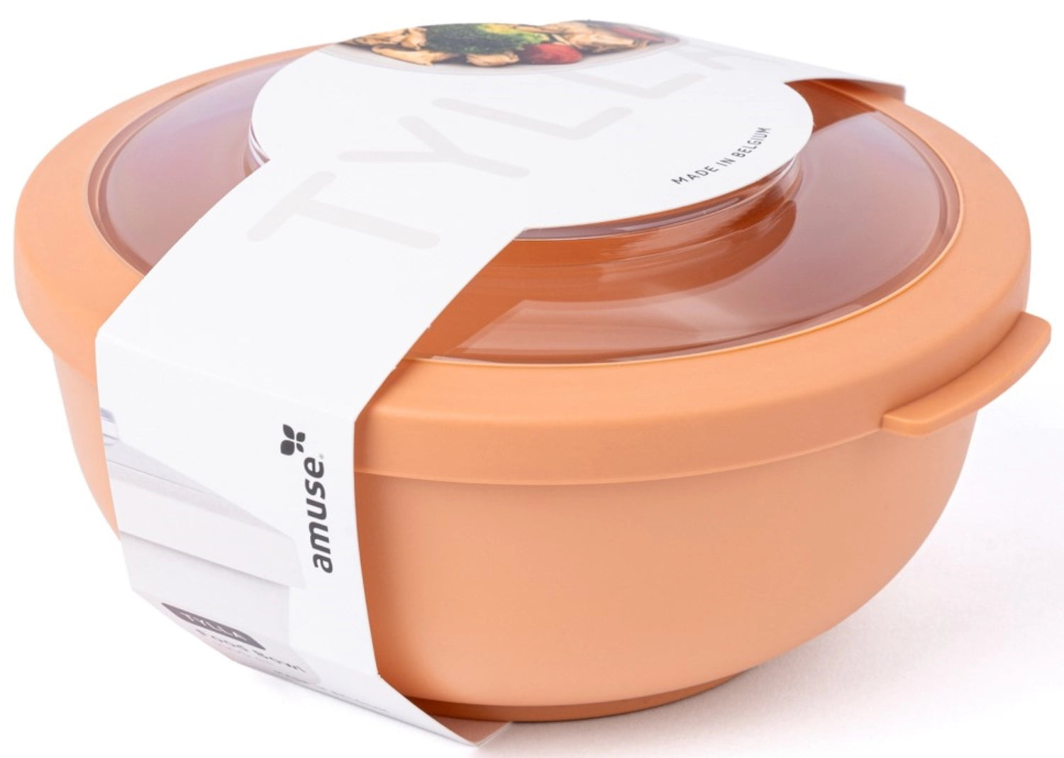 Moderne Tylla Bowl 1000ml aus PP in Peach, ideal für Lunchboxen, leicht und praktisch für unterwegs, perfekt für frische Snacks.