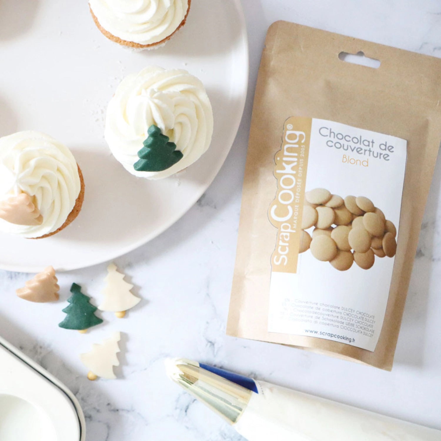 Leckere Caramel Schoko Drops von Scrap Cooking, 190g, ideal zum Backen oder Naschen, verführerisch süß und schokoladig.