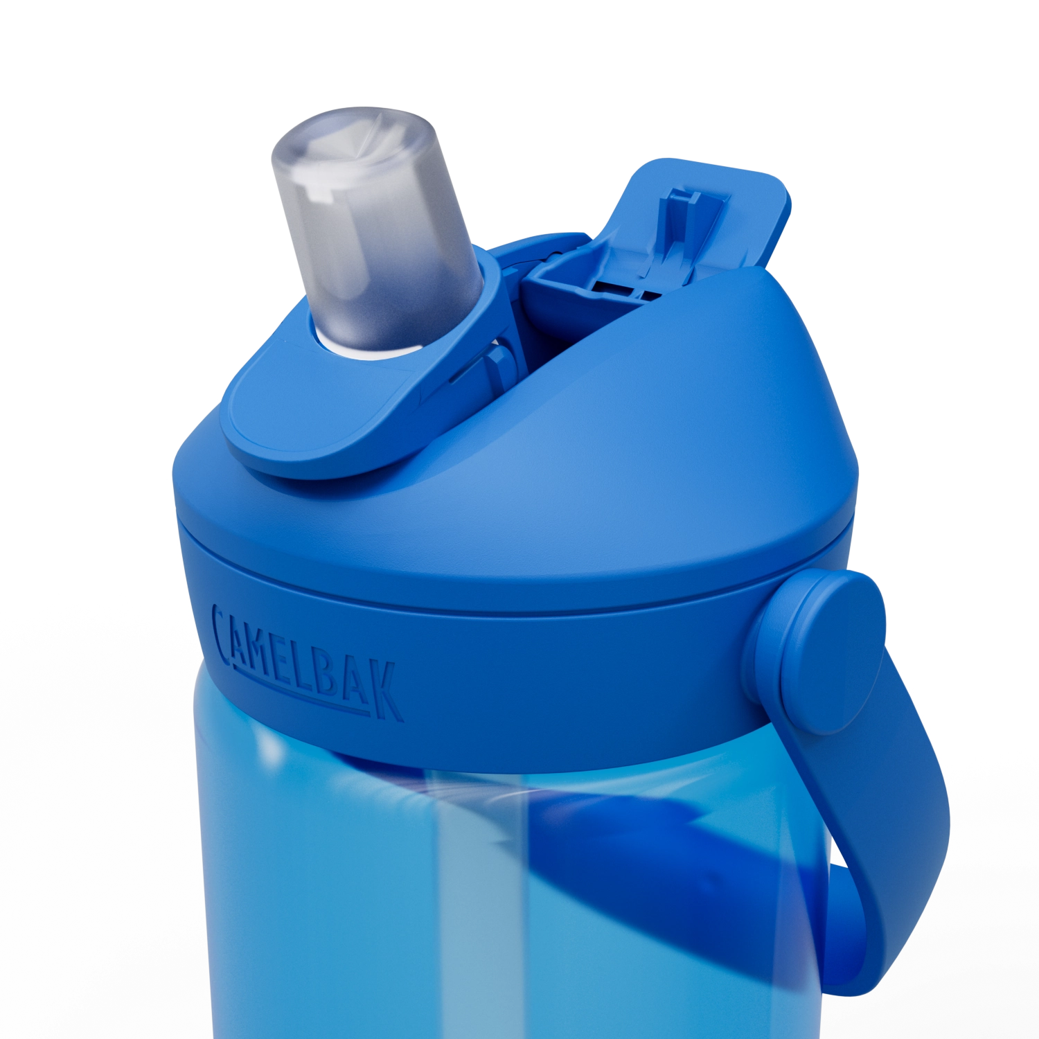 Bunte Camelbak Trinkflasche für Kinder in True Blue, 0.4l, mit Flip-Deckel für einfaches Trinken und kinderfreundlichem Design.