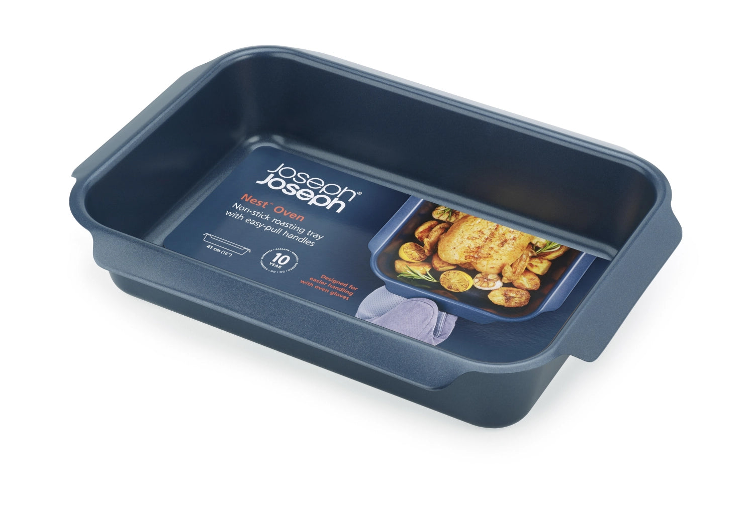 Joseph Joseph Nest Backform in L, 35x24cm, H8cm – hochwertige, antihaftbeschichtete Backform für stressfreies Backen und schnelle Reinigung.