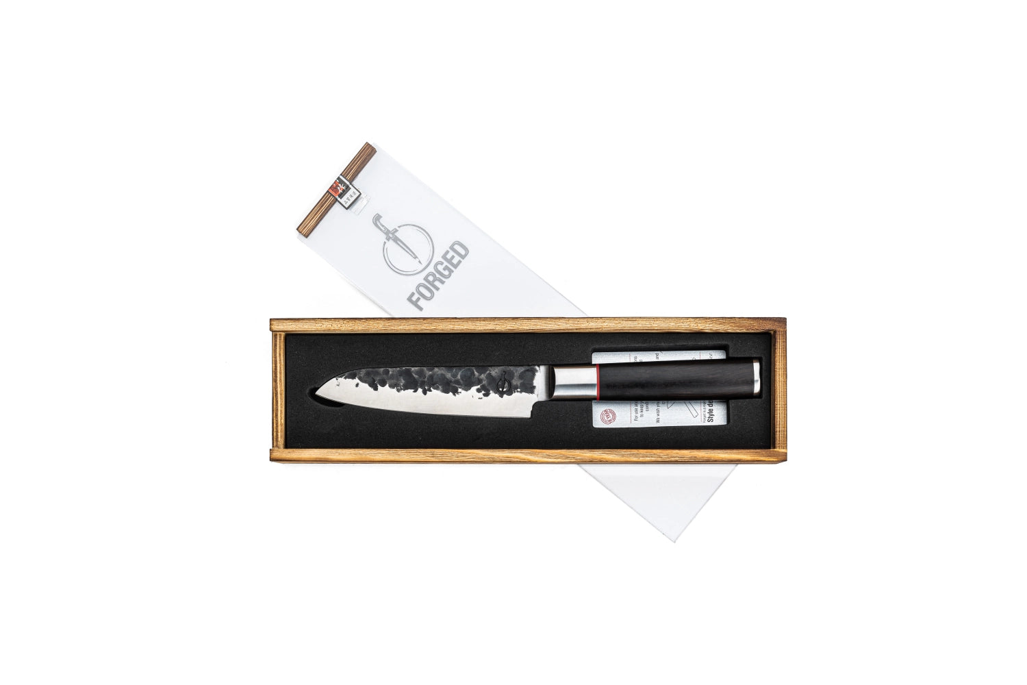 Sebra Santokumesser 13 cm in leuchtendem Gelb, ideal für präzises Schneiden, gefertigt von der angesehenen Marke Forged.