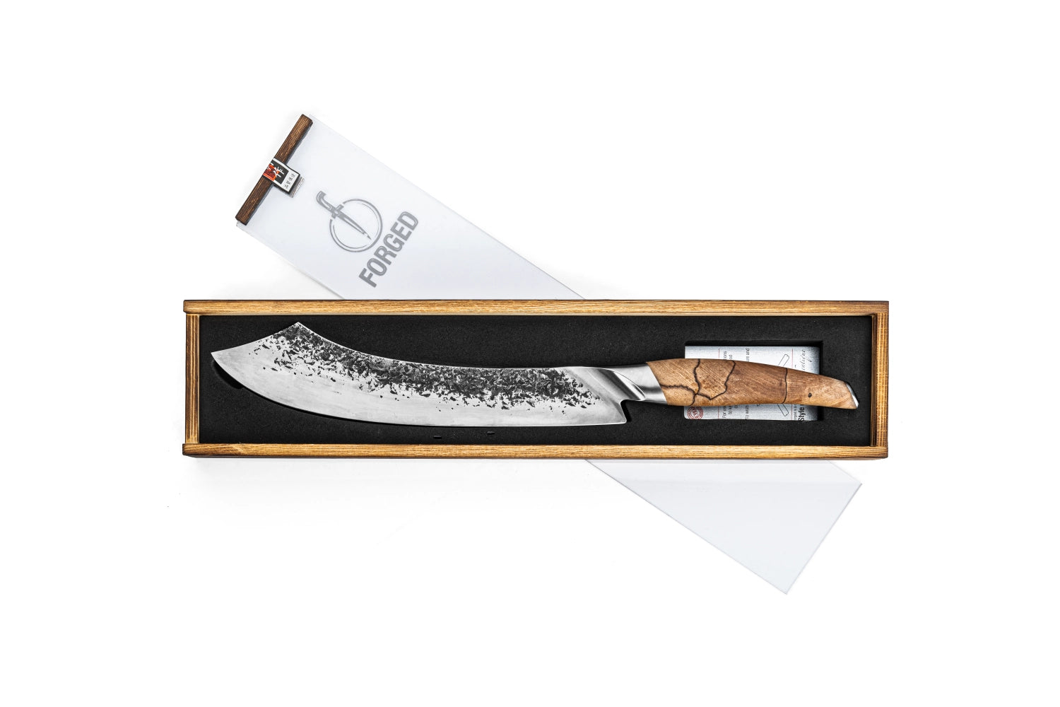 Professionelles Katai Metzgermesser 25cm von Forged, perfekt für Fleisch- und Gemüseschneiden, ergonomischer Griff für optimale Handhabung.