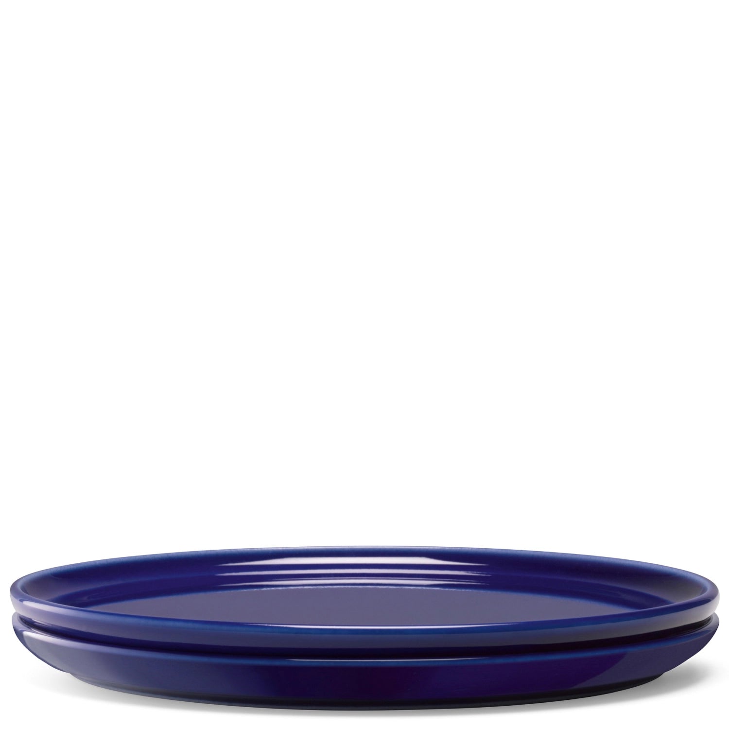 Elegantes 2er Set flacher Teller in strahlendem Cobaltblau, Durchmesser 20 cm, perfekt für ansprechende Tischdekoration und festliche Anlässe.