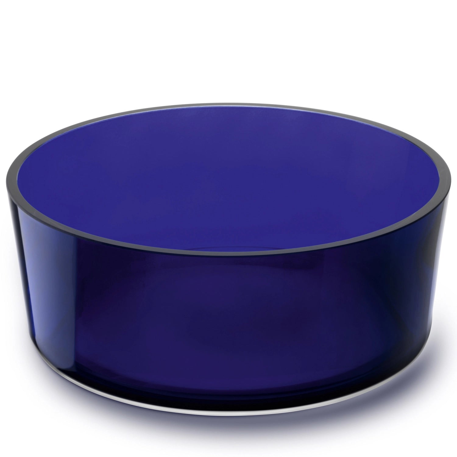 Stilvolle Schale aus cobalt-blauem Glas von LSA, 30 cm Durchmesser, ideal für dekorative Präsentationen und moderne Tischgestaltung.