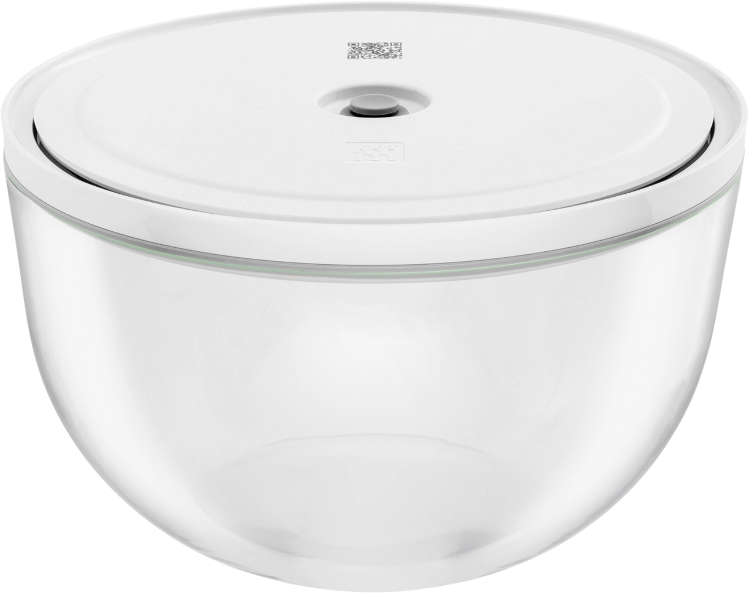 Elegante Vakuumschüssel aus robustem Glas von Zwilling, perfekt für die Aufbewahrung von Lebensmitteln und zur Reduzierung von Abfall.