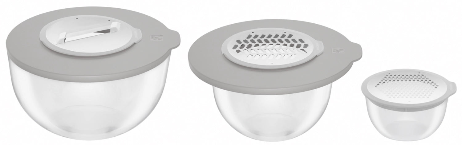 Vielseitiges 5-teiliges Fresh & Save Bowls Set von Zwilling, perfekt für die vakuumierte Aufbewahrung von Lebensmitteln und zur Verlängerung der Frische.