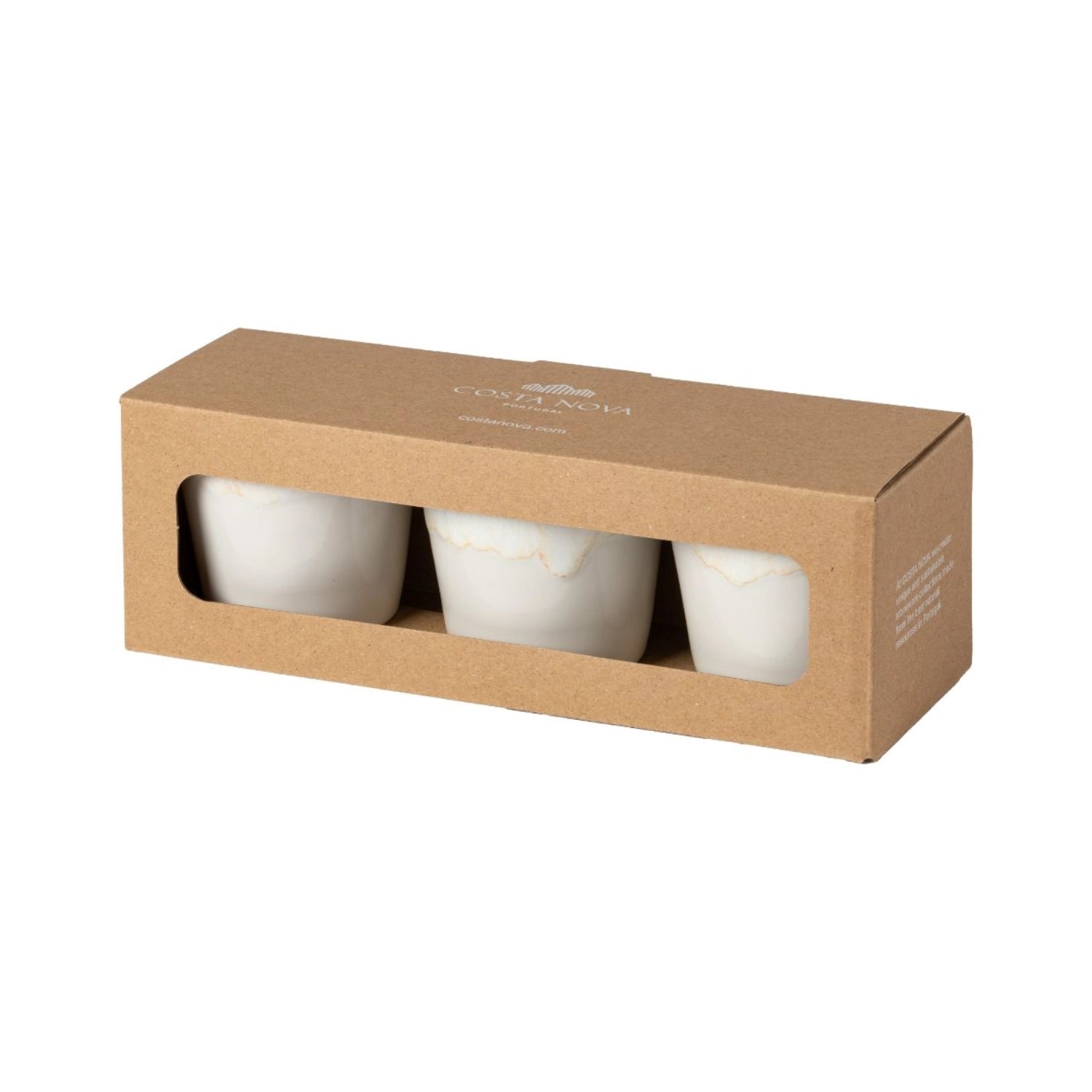 3er Set Grespresso Geschenkbox Kaffeetasse 190ml weiss in Weiss präsentiert im Onlineshop von KAQTU Design AG. Tasse ist von Costa Nova