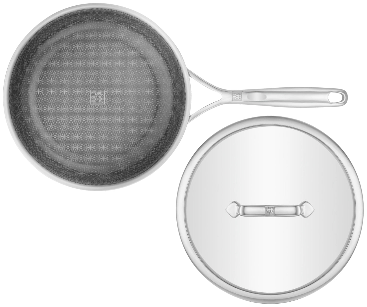 Hochwertige 26 cm Bratpfanne mit Deckel aus der Peak-Serie von Zwilling, ideal für vielseitiges Kochen und Braten in stilvollem Silber.