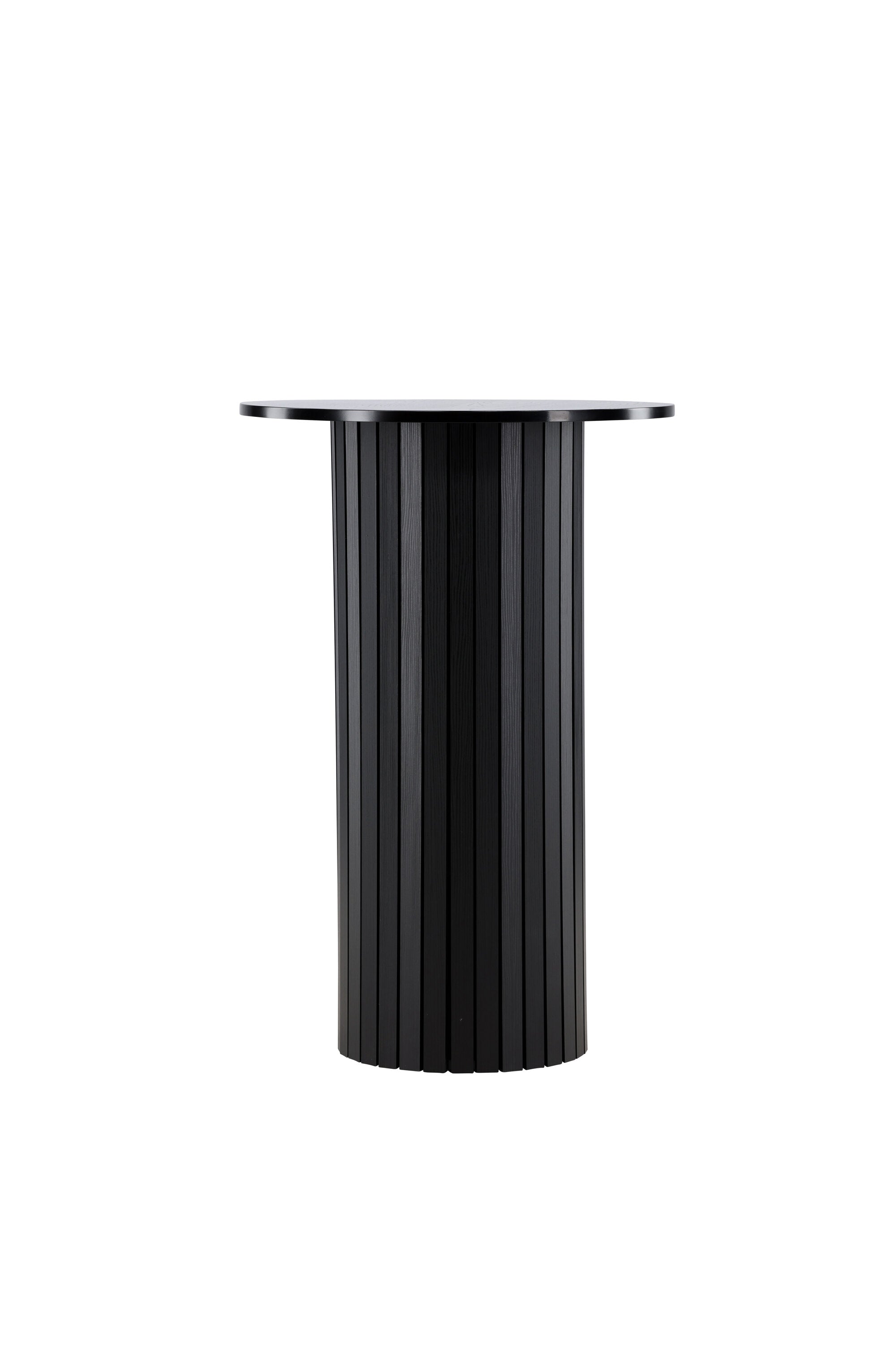 Stylischer Härön Bartisch: Kompakte Größe, schwarzes Stahlgestell und MDF-Platte für zeitlose Eleganz in jedem Raum.