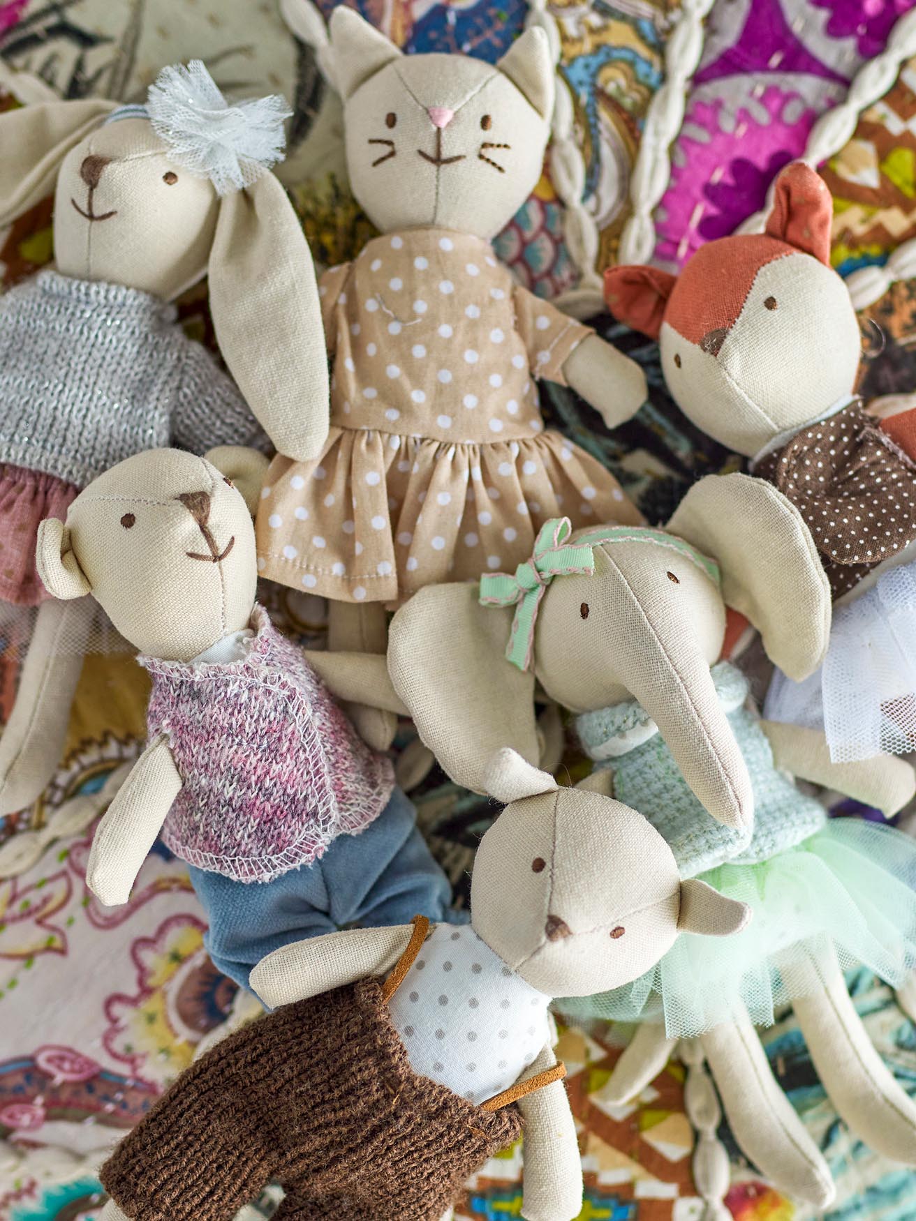 Kuschelige Baumwollpuppe Rose von Bloomingville Mini für Kinder.