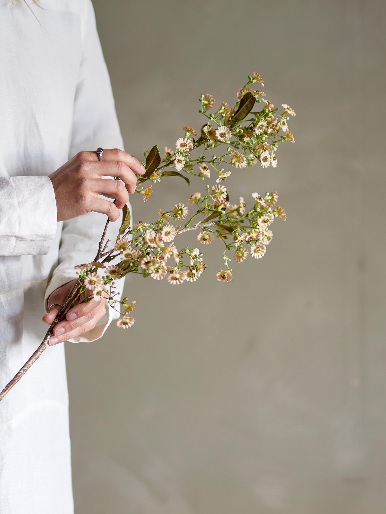 Eleganter künstlicher Waxflower-Stiel in Weiss von Bloomingville, ideal für stilvolle Dekorationen und langlebige Arrangements.