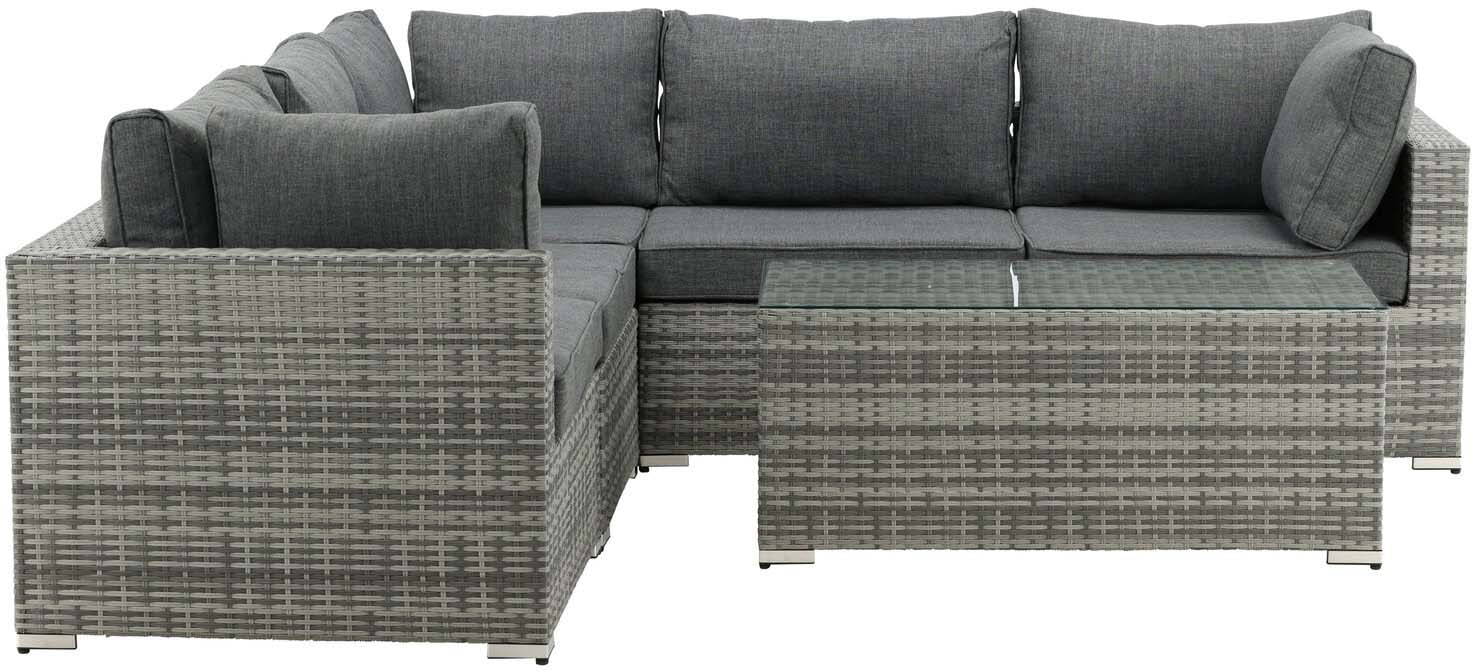 Elegantes 110 cm Outdoor-Ecksofa von Venture Home, wetterbeständig und bequem, ideal für moderne Aussenbereiche.