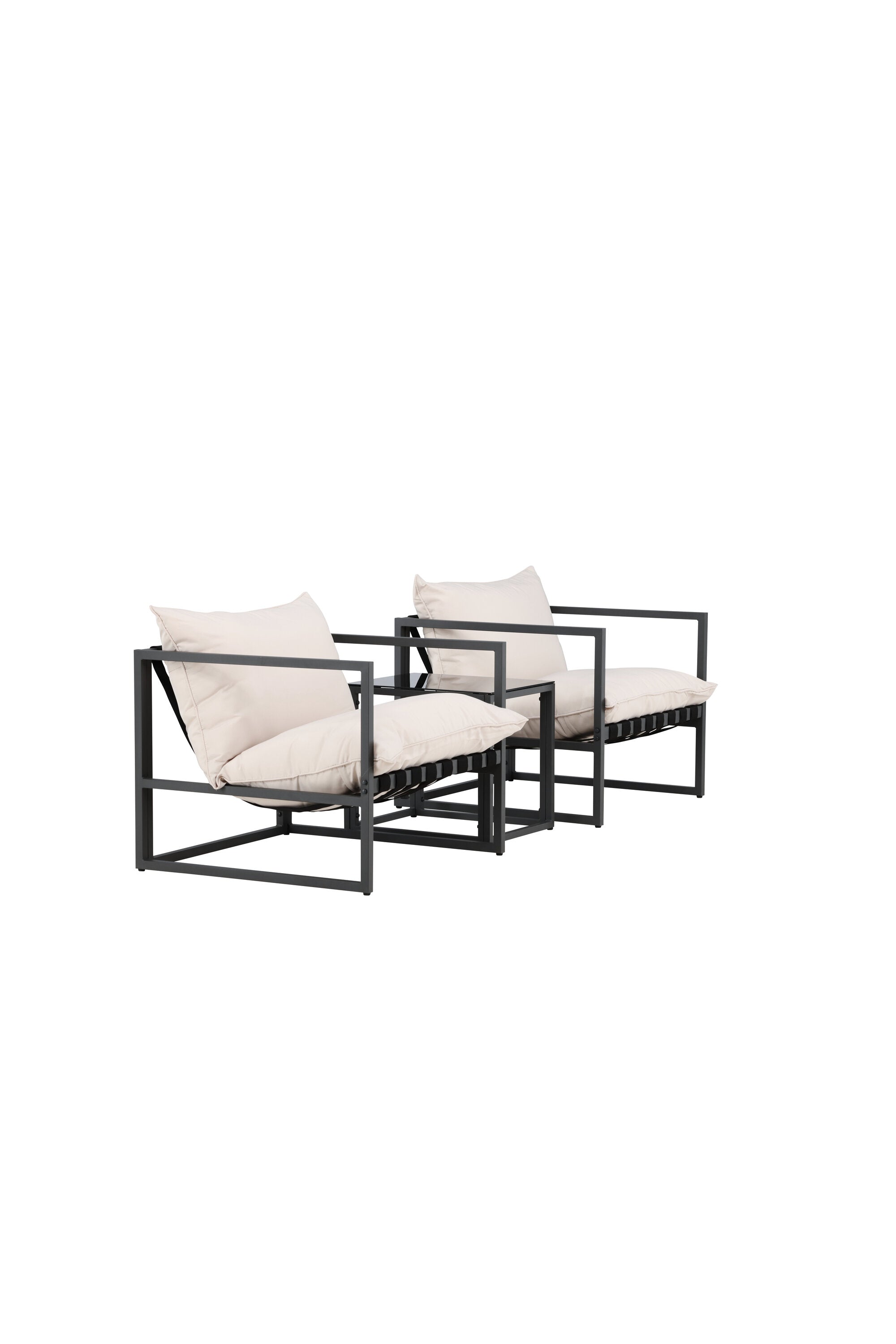 Elegantes Messina Lounge Set von Venture Home, bestehend aus Sofa, Sesseln und Couchtisch, perfekt für entspannte Stunden im Freien.