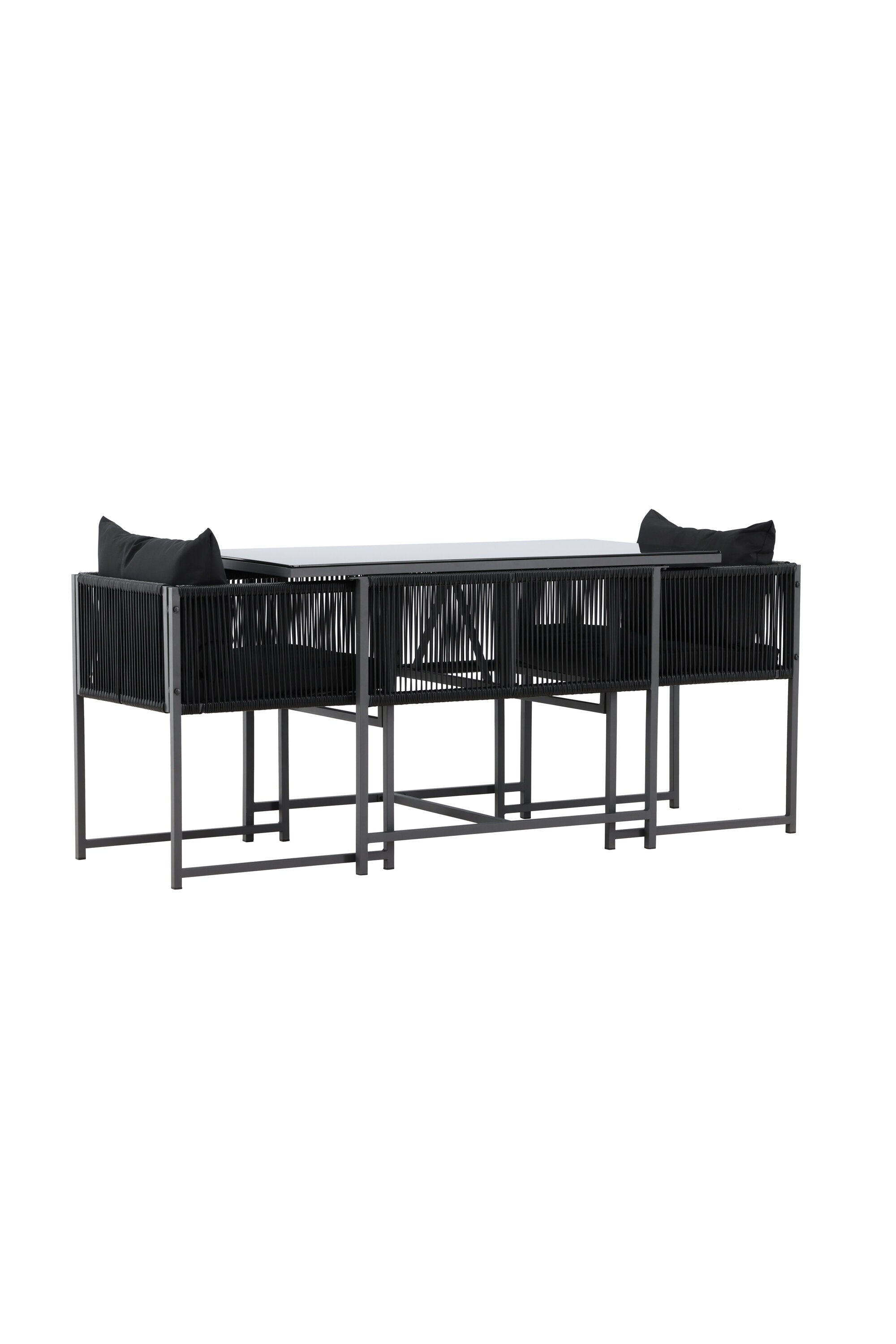Das Noto Café-Set von Venture Home bietet stilvolles Design und Komfort, perfekt für Balkon oder Terrasse.