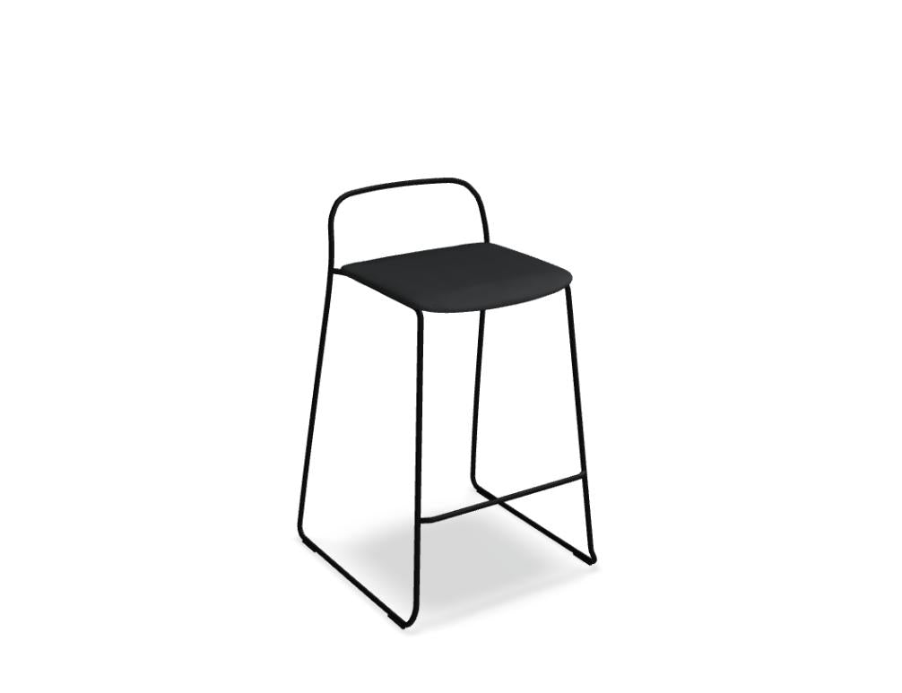 Afi AFT06 - gepolsterter Barhocker in Anthrazit präsentiert im Onlineshop von KAQTU Design AG. Barhocker ist von Mdd