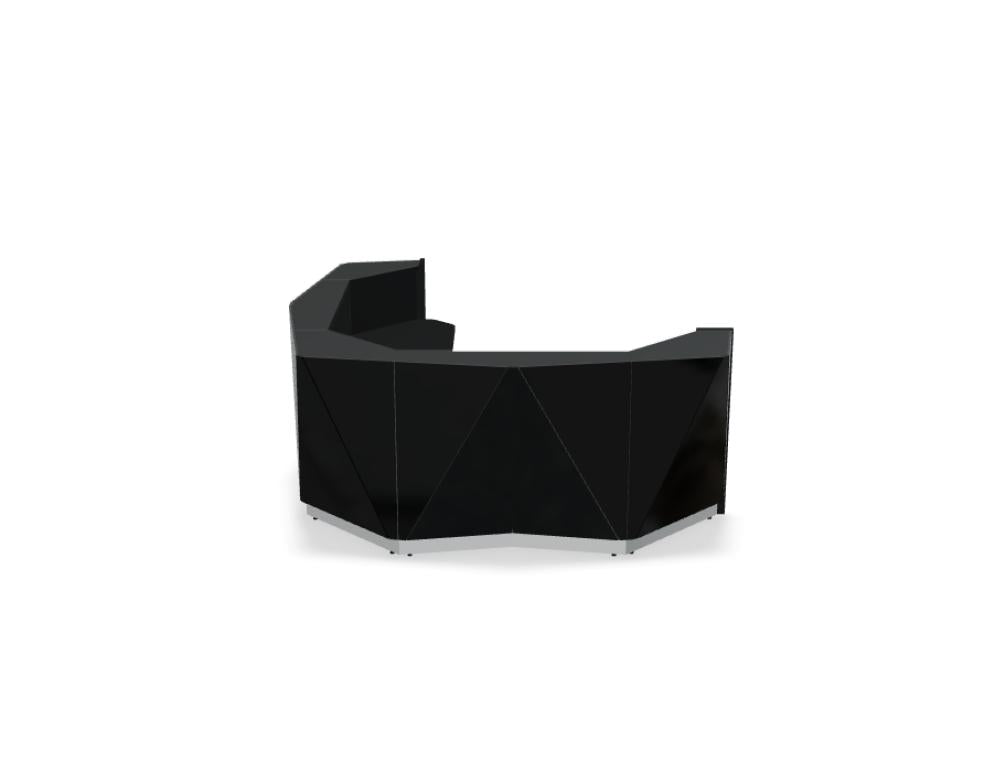 Alpa ALP14 - modulare Empfangstheke in Schwarzes Glas präsentiert im Onlineshop von KAQTU Design AG. Empfangsdesk ist von Mdd