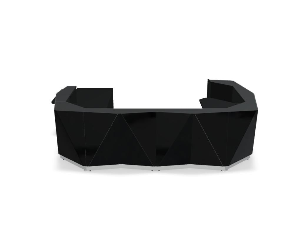 Alpa ALP27L - modulare Empfangstheke in Schwarzes Glas präsentiert im Onlineshop von KAQTU Design AG. Empfangsdesk ist von Mdd