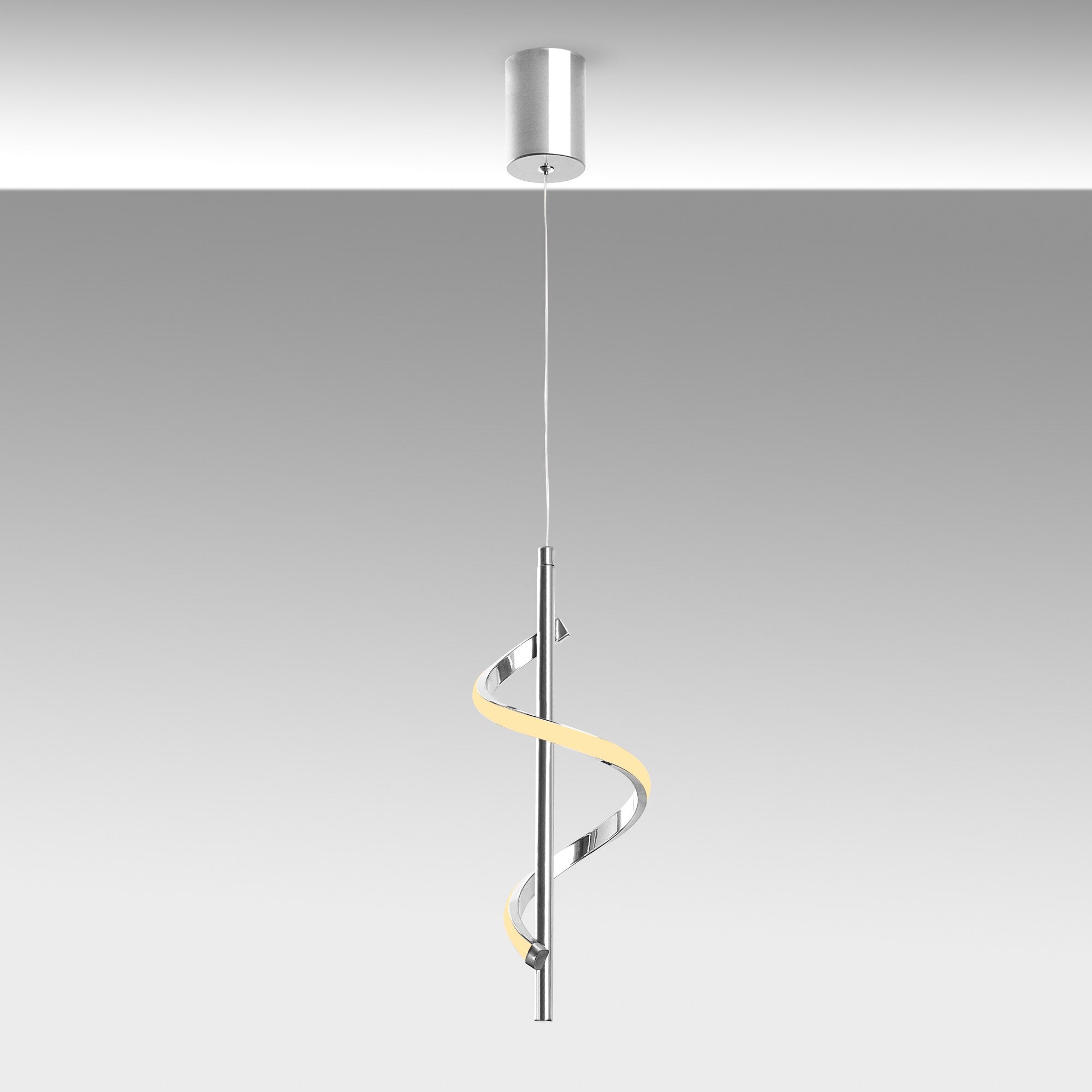 Erleben Sie die Lıkma Pendelleuchte von Opviq – ein stilvolles Design-Highlight aus Metall mit verstellbarer Höhe und glänzendem Chrom, das Eleganz in Ihr Zuhause bringt.
