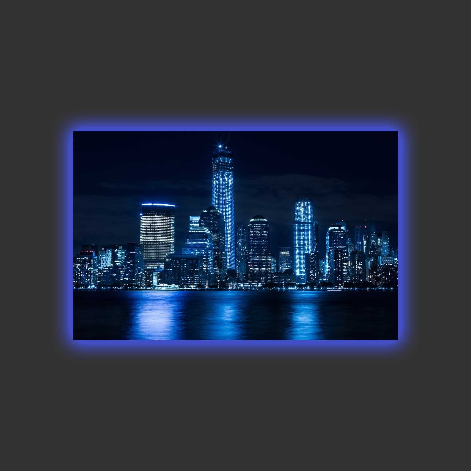 Erleben Sie mit dem mehrfarbigen LED-Gemälde 4570HDACT von Wallity eine stilvolle Atmosphäre. Eleganz trifft auf faszinierendes Licht!
