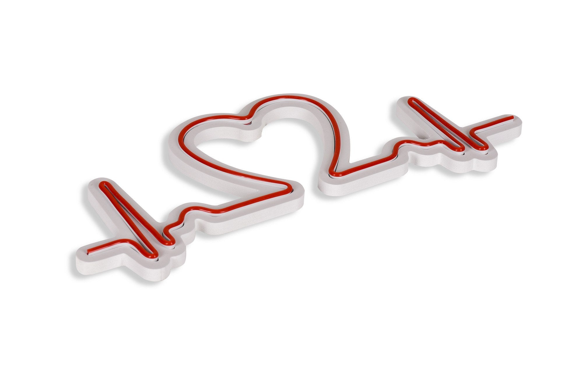 Die Love Rhythm Wandleuchte in Rot von Wallity bringt lebendige Farben und elegantes Licht in Ihr Zuhause, ideal für kreative Wohnräume.
