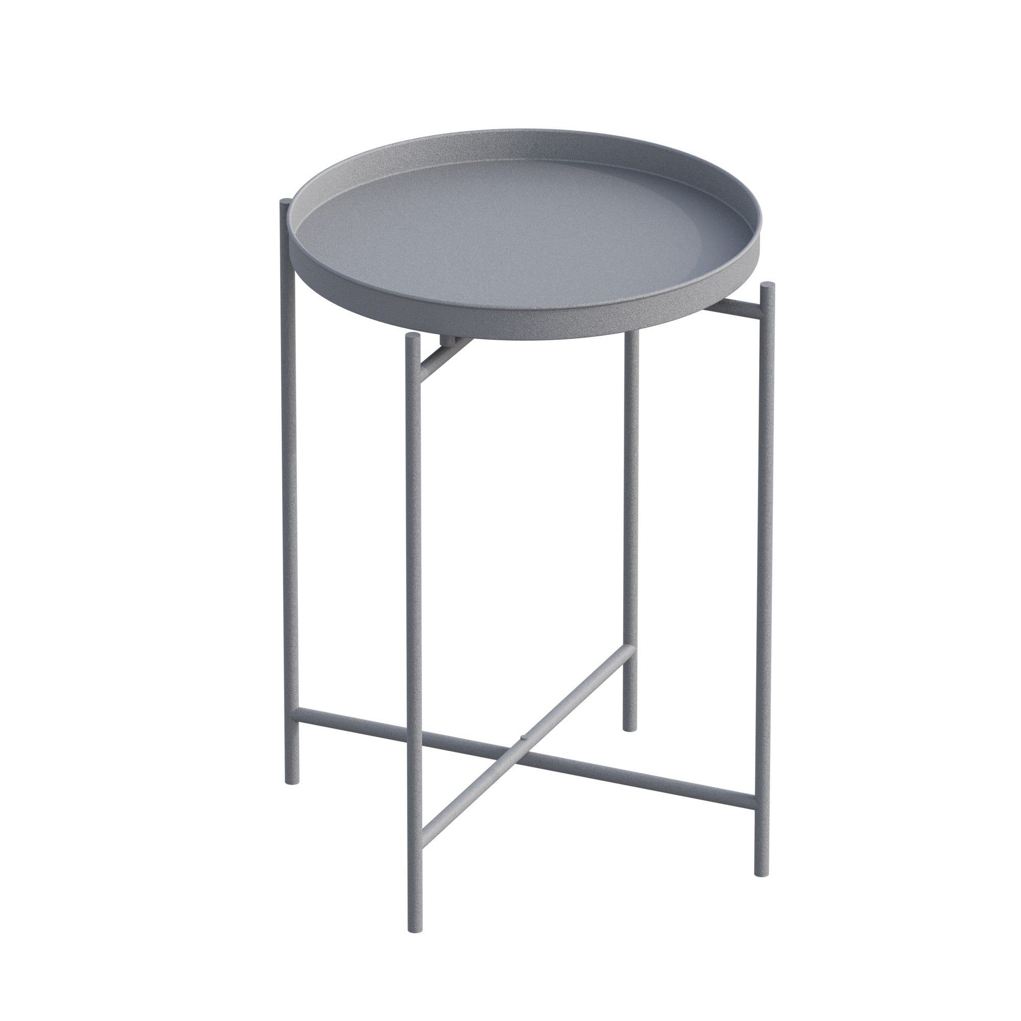 Moderner SHB Sofatisch in edlem Grau von Hanah Home: Robuste Metallkonstruktion, elegantes Design und perfekte Ergänzung für Ihr Zuhause.