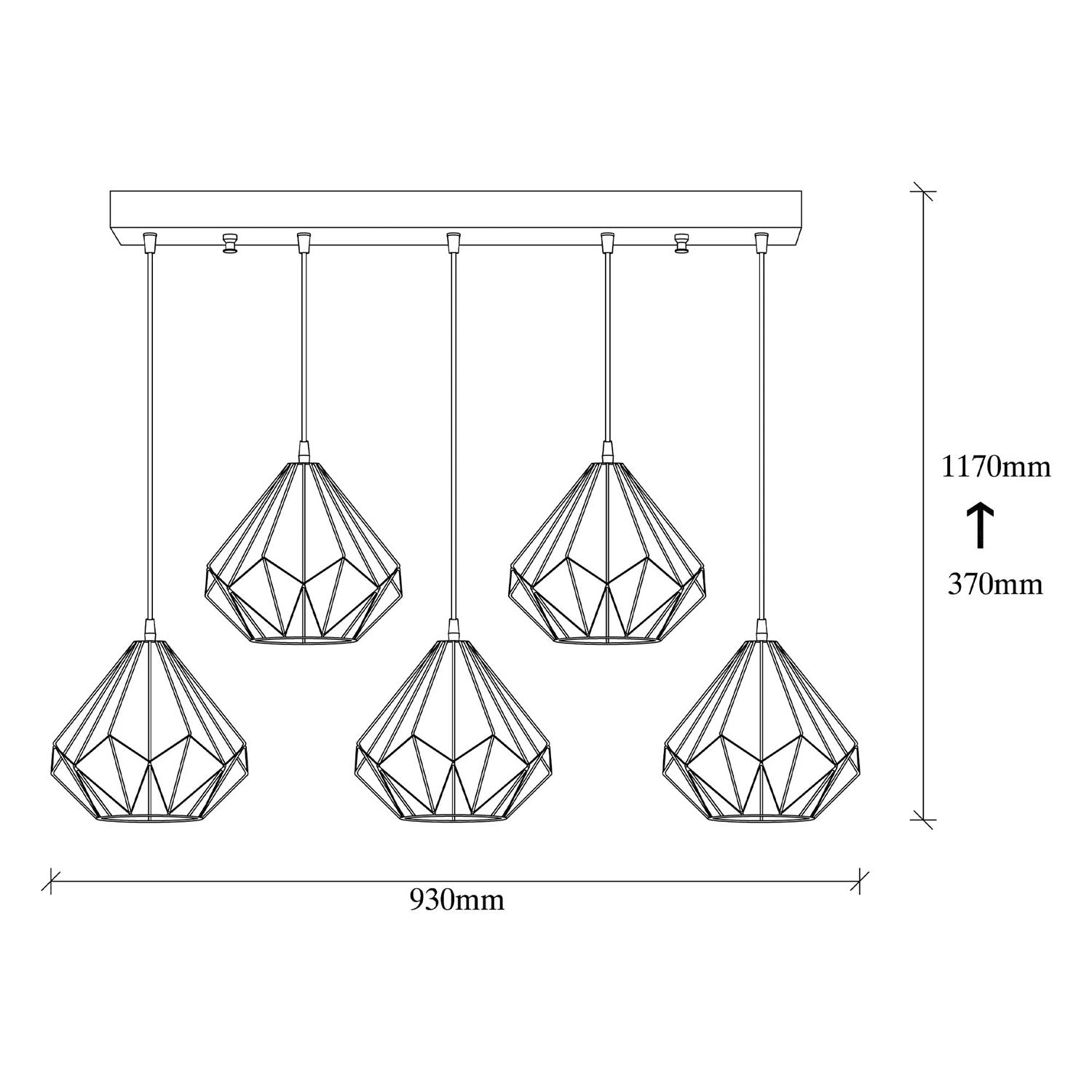 Entdecken Sie die Diamond Pendelleuchte von Opviq in elegantem Schwarz – ein beeindruckendes Designstück, das jeden Raum stilvoll erhellt.