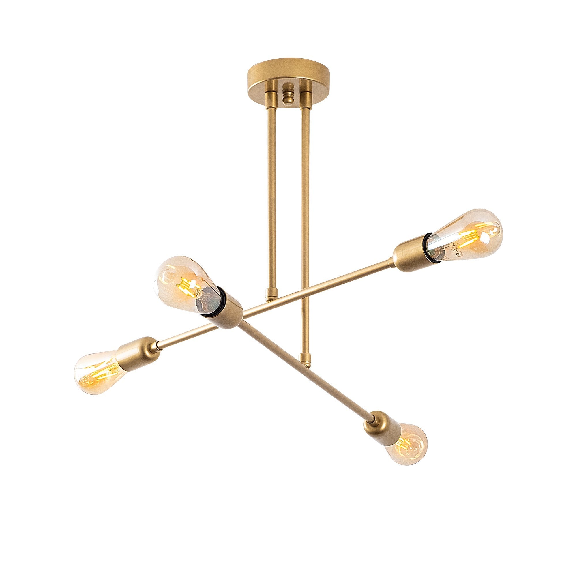Die Camel 7 Pendellampe in Gold von Opviq vereint modernes Design mit luxuriösem Flair und setzt beeindruckende Akzente in Ihrem Wohnraum.