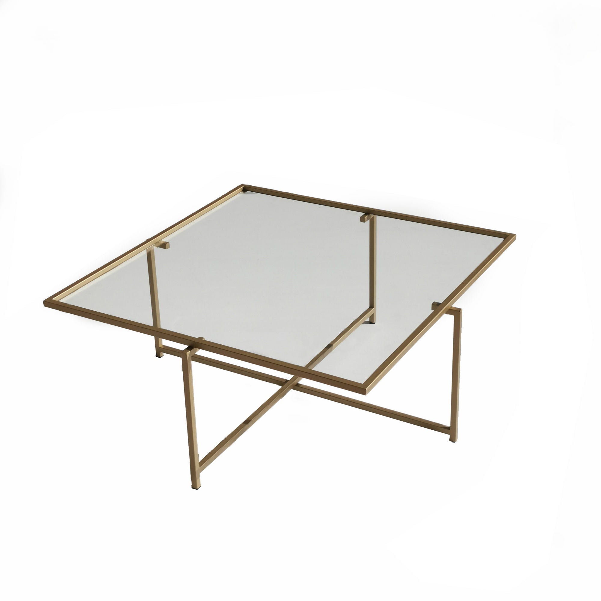 Eleganter Sun S411 Couchtisch in edlem Gold von Hanah Home. Ideal für stilvolle Wohnräume und als praktisches Möbelstück.