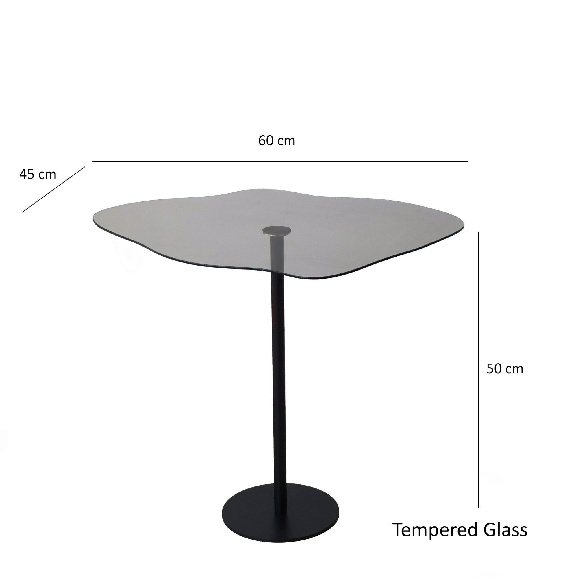 Stilvoller Dior Sofatisch in Schwarz von Hanah Home: Robustes gehärtetes Glas, langlebige Metallbeine und hygienische Oberfläche für modernes Wohnen.