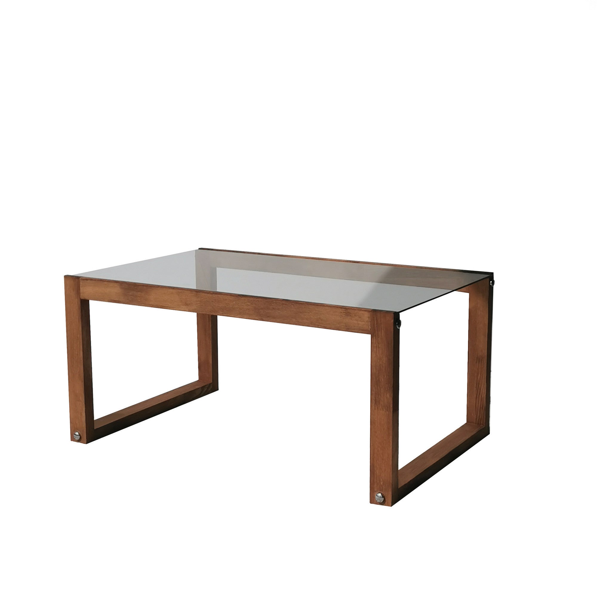 Stylischer Couchtisch "Via - Wooden" von Hanah Home, aus hochwertigem Kiefernholz, ideal für ein modernes, skandinavisches Ambiente.