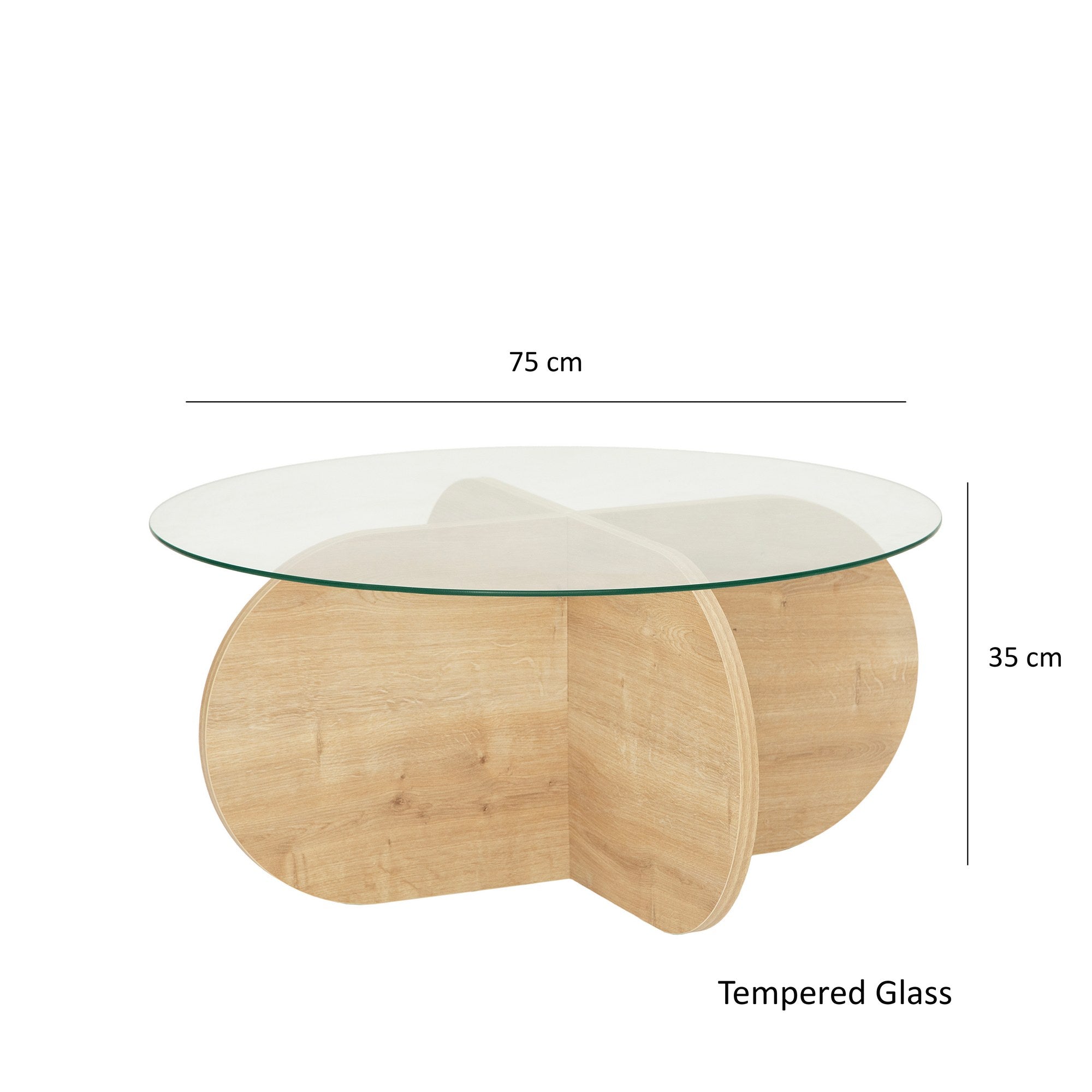 Moderner Bubble Sofatisch aus Saphir-Eiche von Hanah Home, ideal für stilvolle Wohnzimmergestaltung und funktionale Eleganz.