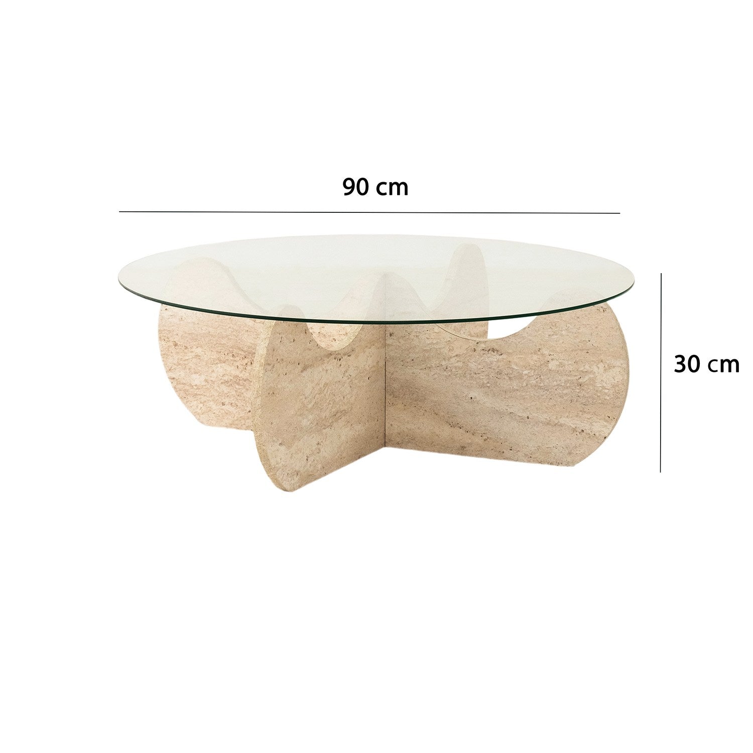 Eleganter Himalayas Sofatisch aus Travertin von Hanah Home – perfekter Mittelpunkt für Ihr Wohnzimmer mit zeitloser Schönheit.
