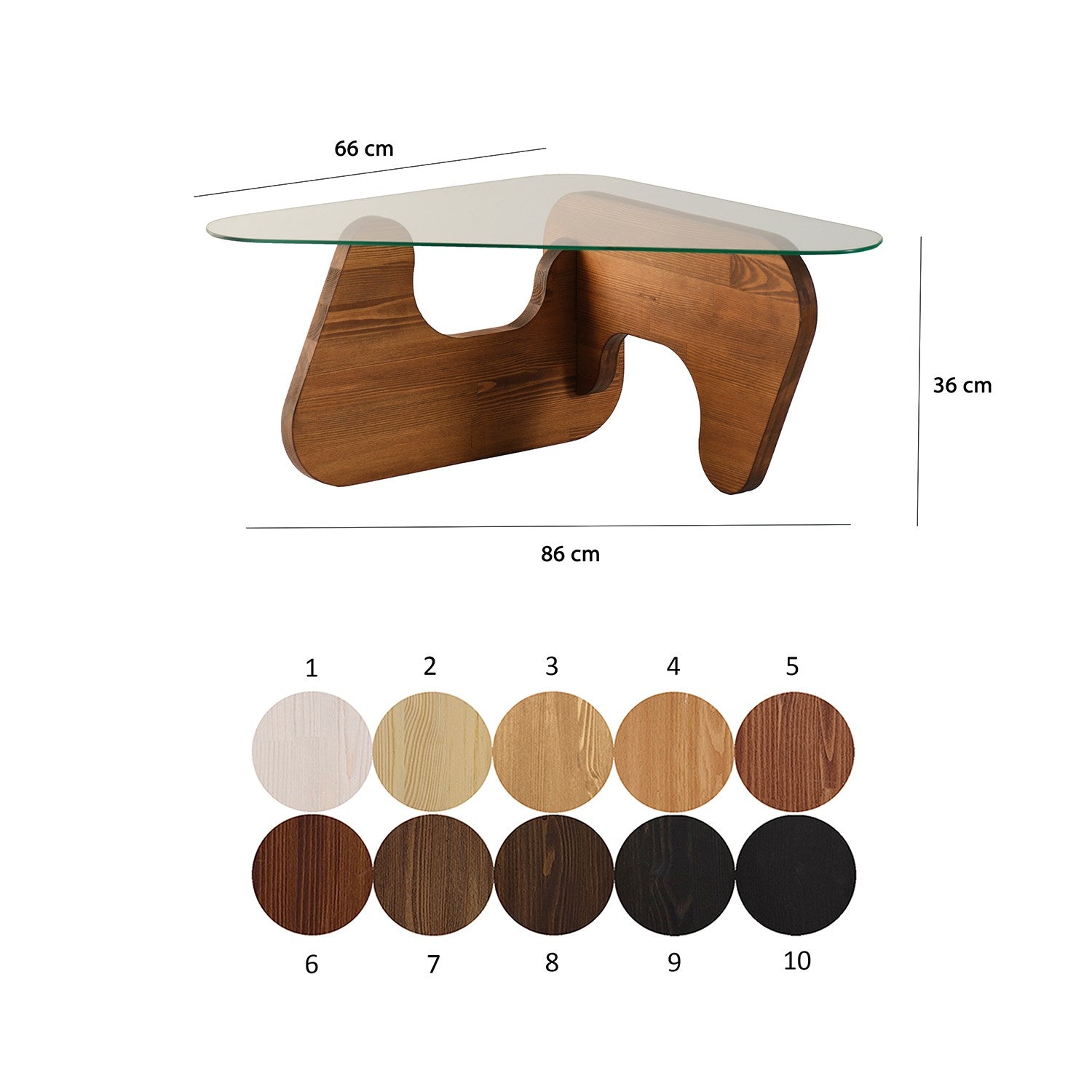 Der Freya Sofatisch in Kastanie von Hanah Home vereint stilvolles Design mit Funktionalität. Hochwertiges Glas und Kiefernholz schaffen ein elegantes Ambiente.