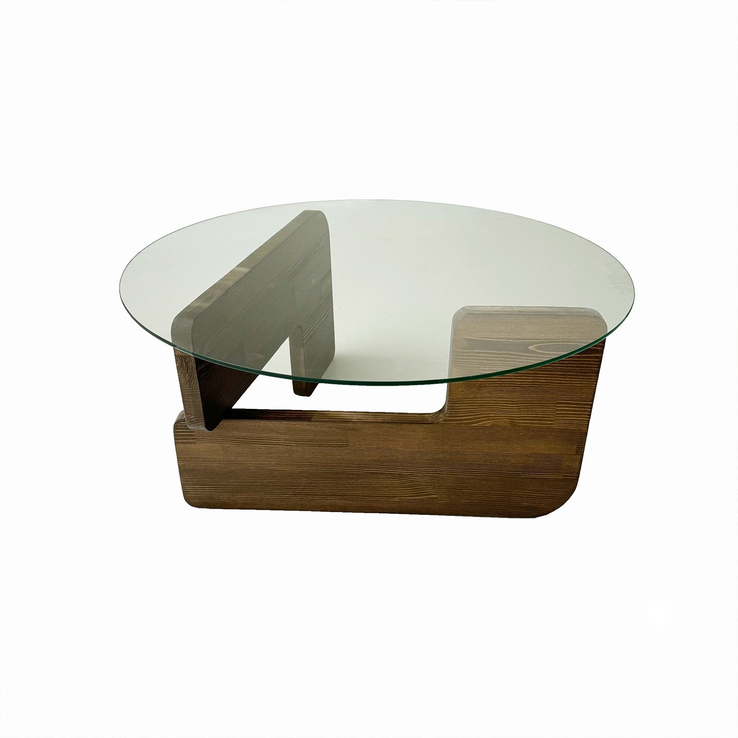 Mia - Walnut, Transparent in Walnuss Transparent präsentiert im Onlineshop von KAQTU Design AG. Beistelltisch ist von Hanah Home