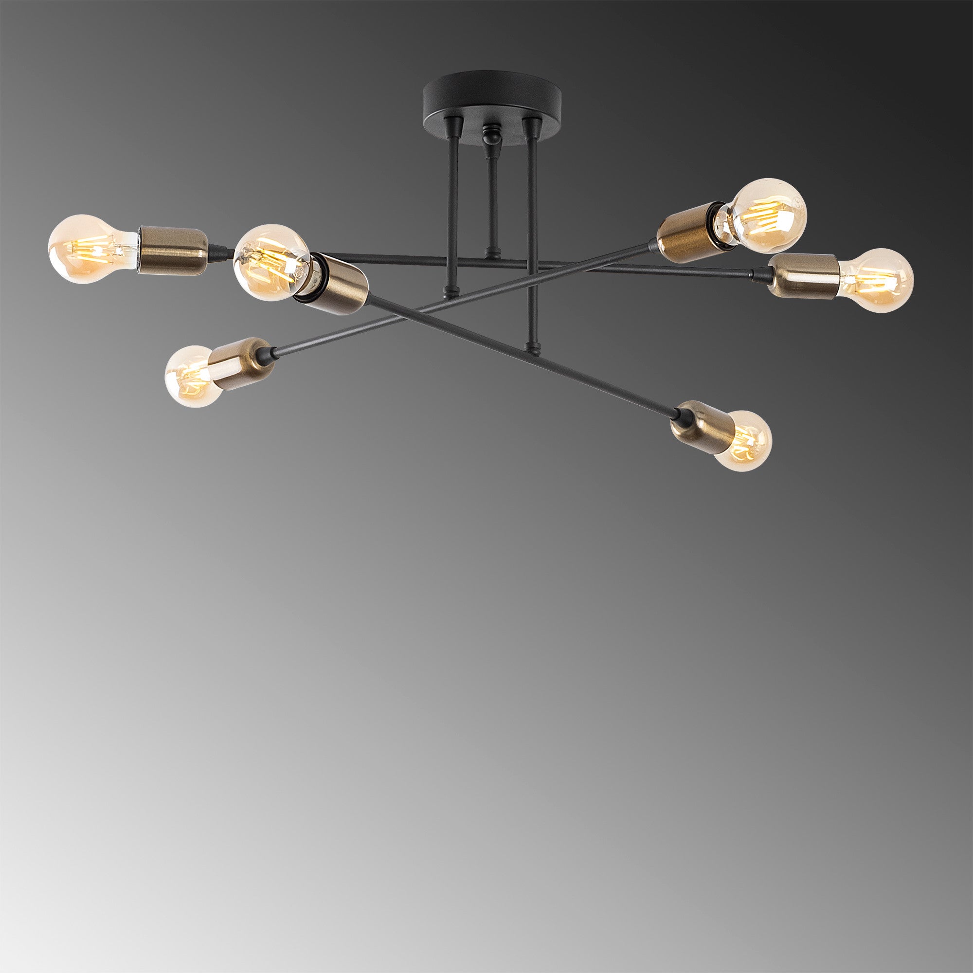 Elegante Fleur Deckenleuchte in Schwarz von Opviq, ideal für stilvolle Wohnräume und moderne Einrichtungskonzepte.