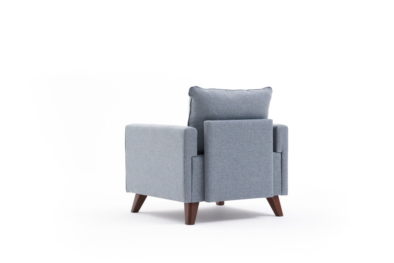 Entdecken Sie das Bella Soft Tekli Koltuk in Blau – ein elegantes 1-Sitz-Sofa, das Komfort und Stil vereint. Ideal für jedes moderne Zuhause!