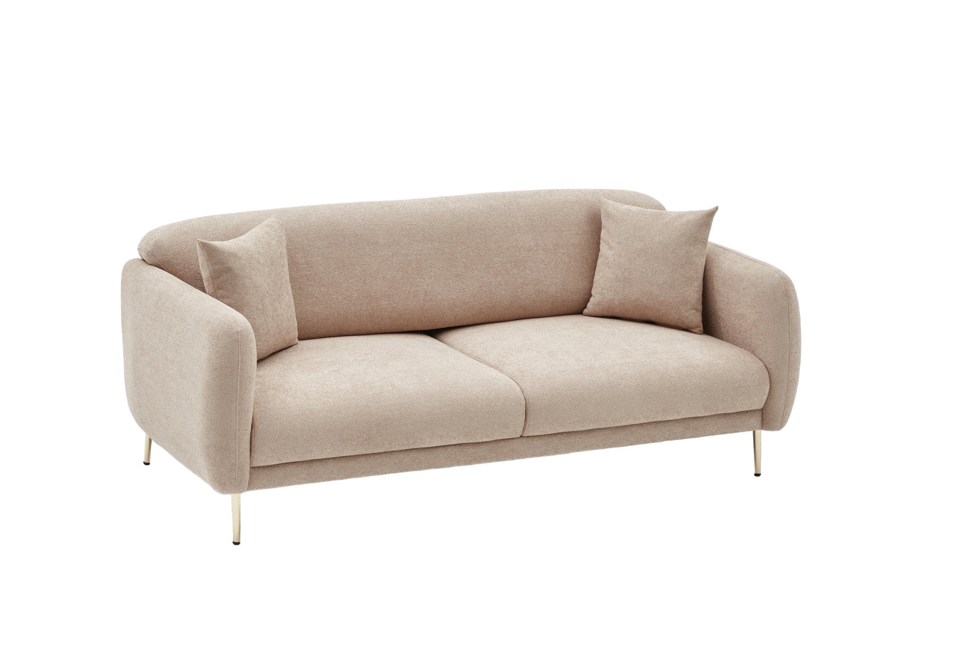 Eleganter beiger Sessel Simena von Atelier Del Sofa, ideal für stilvolle Wohnräume, vereint Komfort und zeitloses Design.