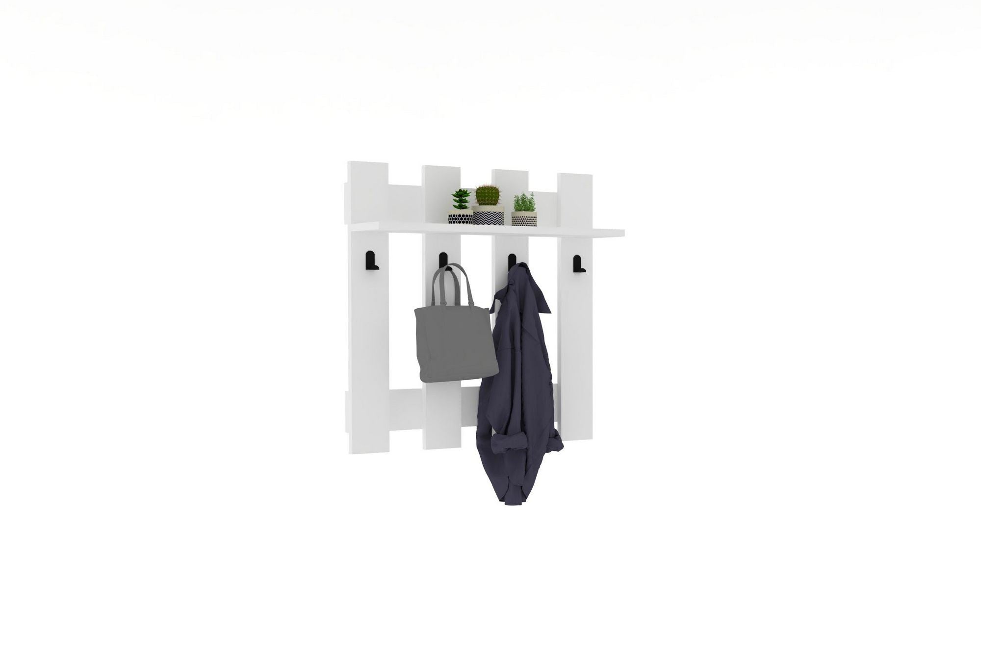 Carina - White in Weiss präsentiert im Onlineshop von KAQTU Design AG. Kleiderhaken ist von Hanah Home