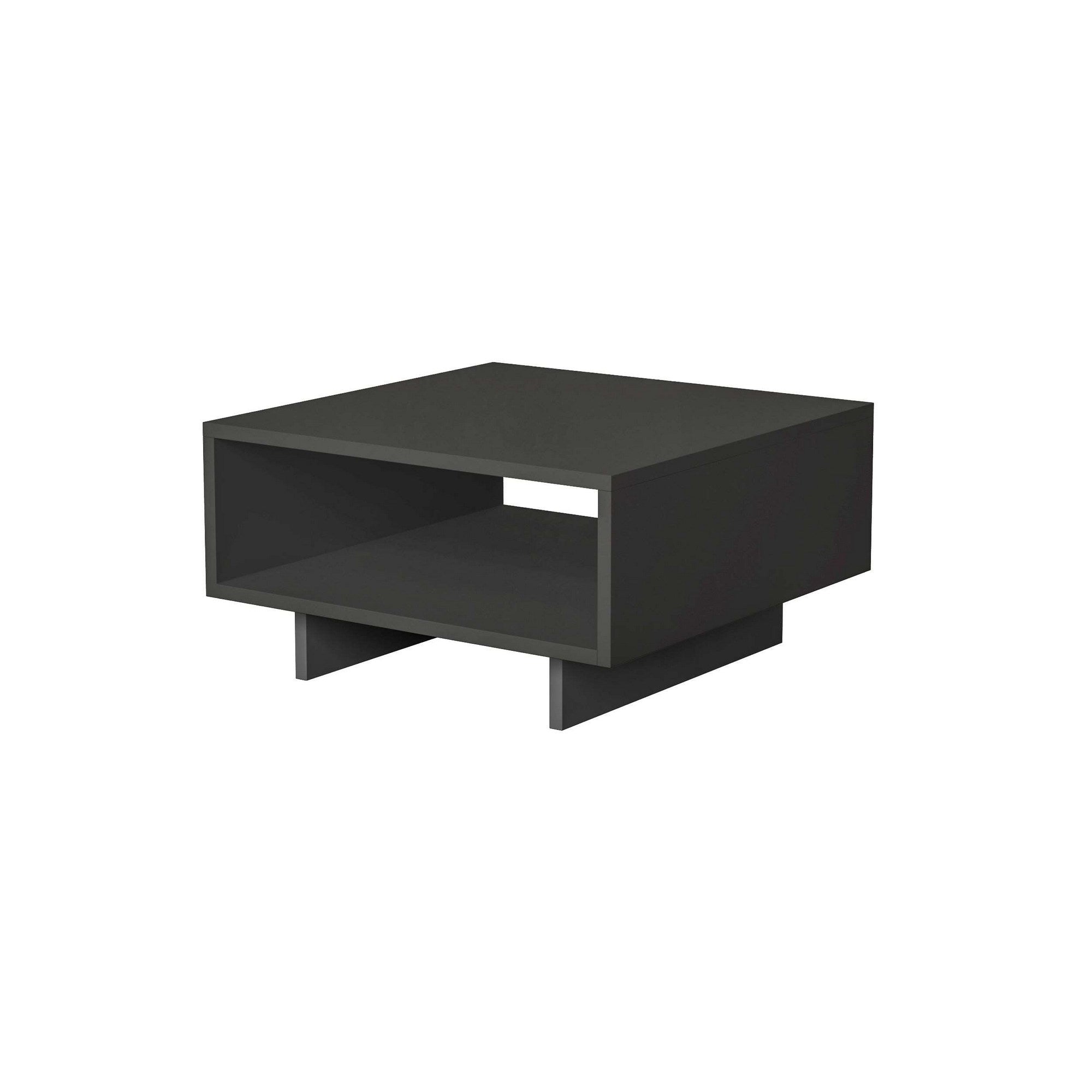 Der Hola Sofatisch in stilvollem Anthrazit von Hanah Home vereint modernes Design mit praktischer Funktionalität und wertet jeden Raum auf.