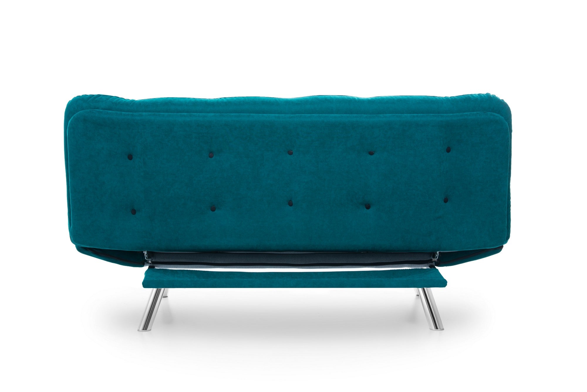 Stylisches Misa Sofabed in Petrolgrün – perfektes Bettsofa für jeden Raum, das Komfort und modernes Design bietet.