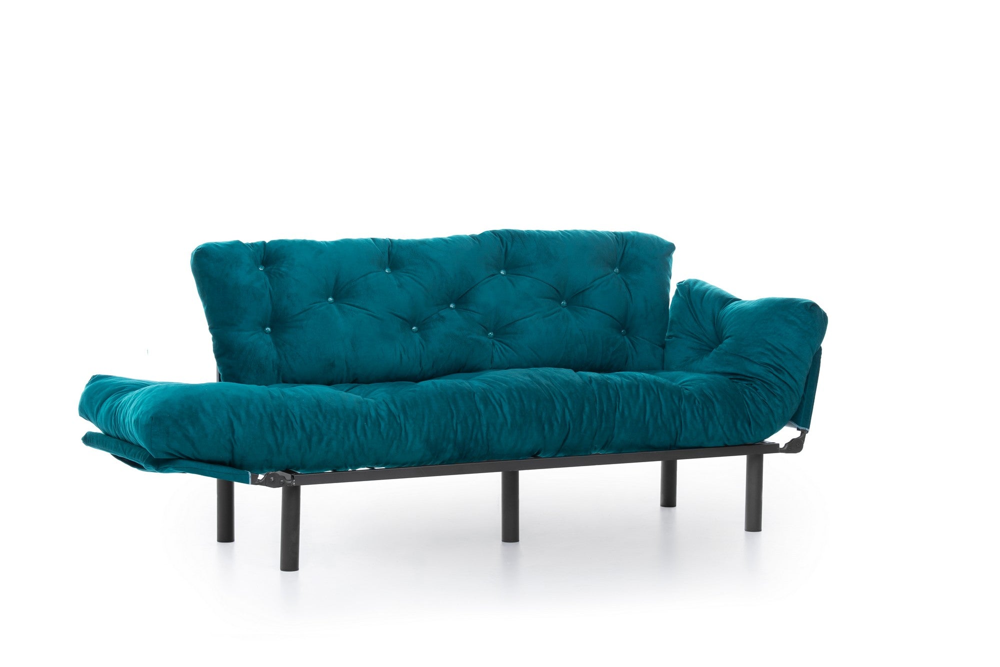 Entdecken Sie das Nitta Triple Bettsofa in stilvollem Petrolgrün – der perfekte Mix aus Komfort und Funktionalität für Ihr Zuhause!