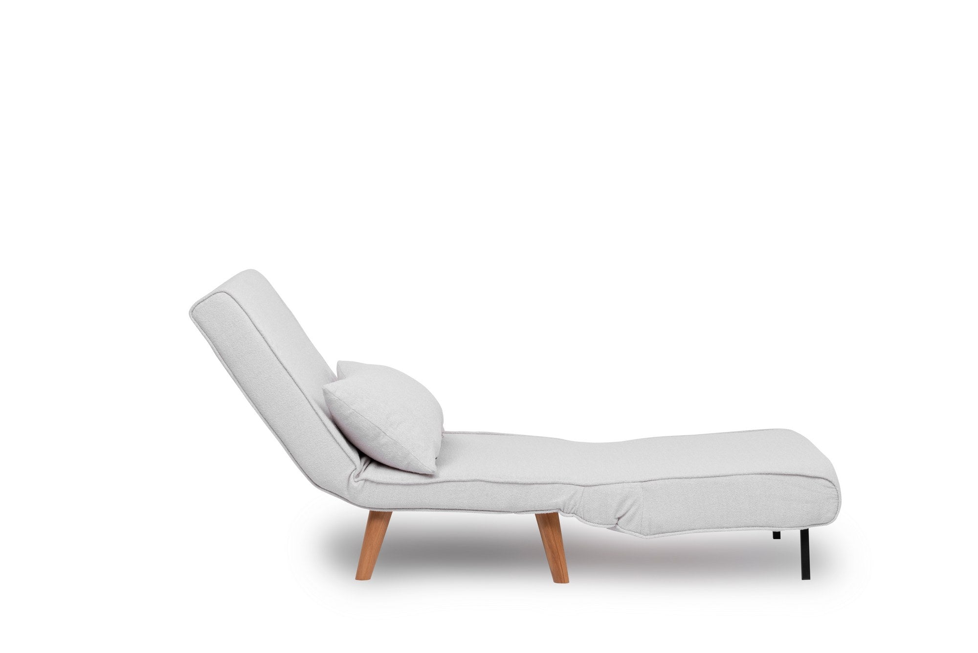Elegantes Folde Single Bettsofa in Weiß, ideal für kleine Räume und als gemütlicher Schlafplatz für Gäste.