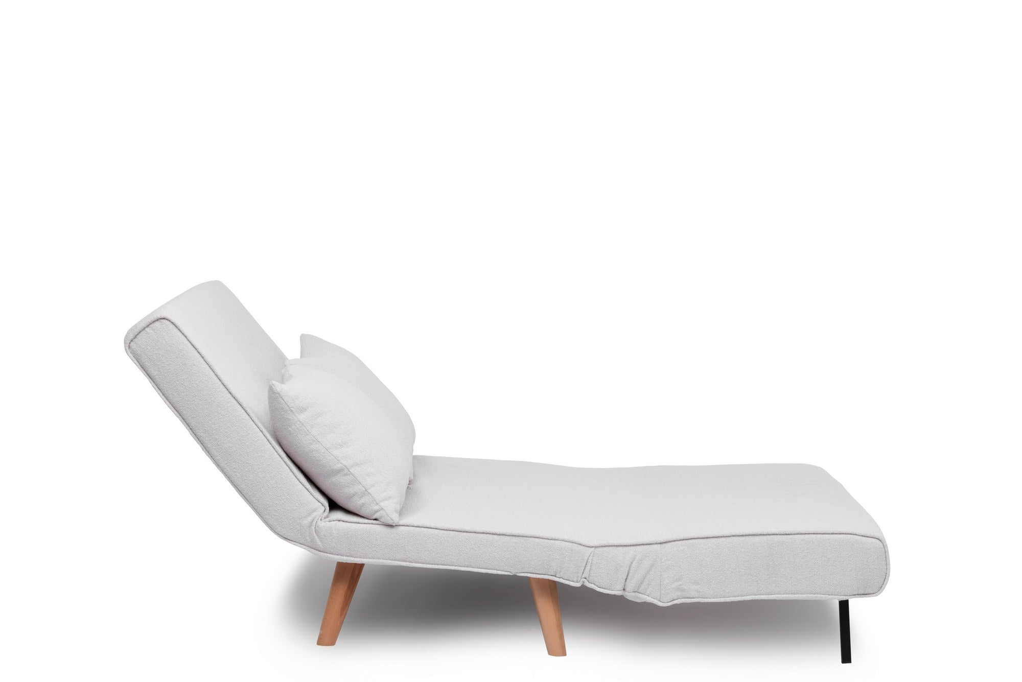 Modernes Folde 2 Bettsofa in strahlendem Weiß, ideal für stilvolle Wohnräume. Vielseitig einsetzbar als Sofa oder Bett.