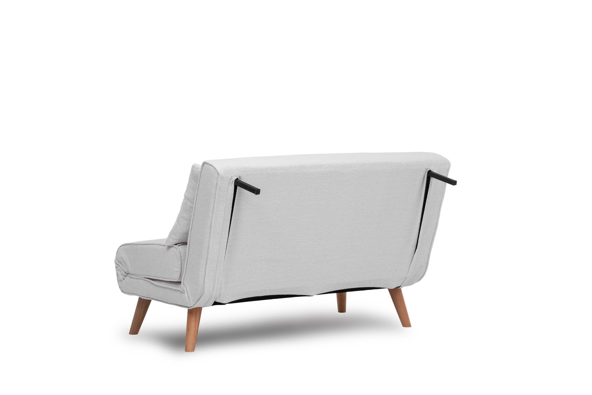 Stylisches Folde 2 Bettsofa in strahlendem Weiß, ideal für jedes Wohnzimmer – vereint modernes Design mit praktischer Schlafgelegenheit.