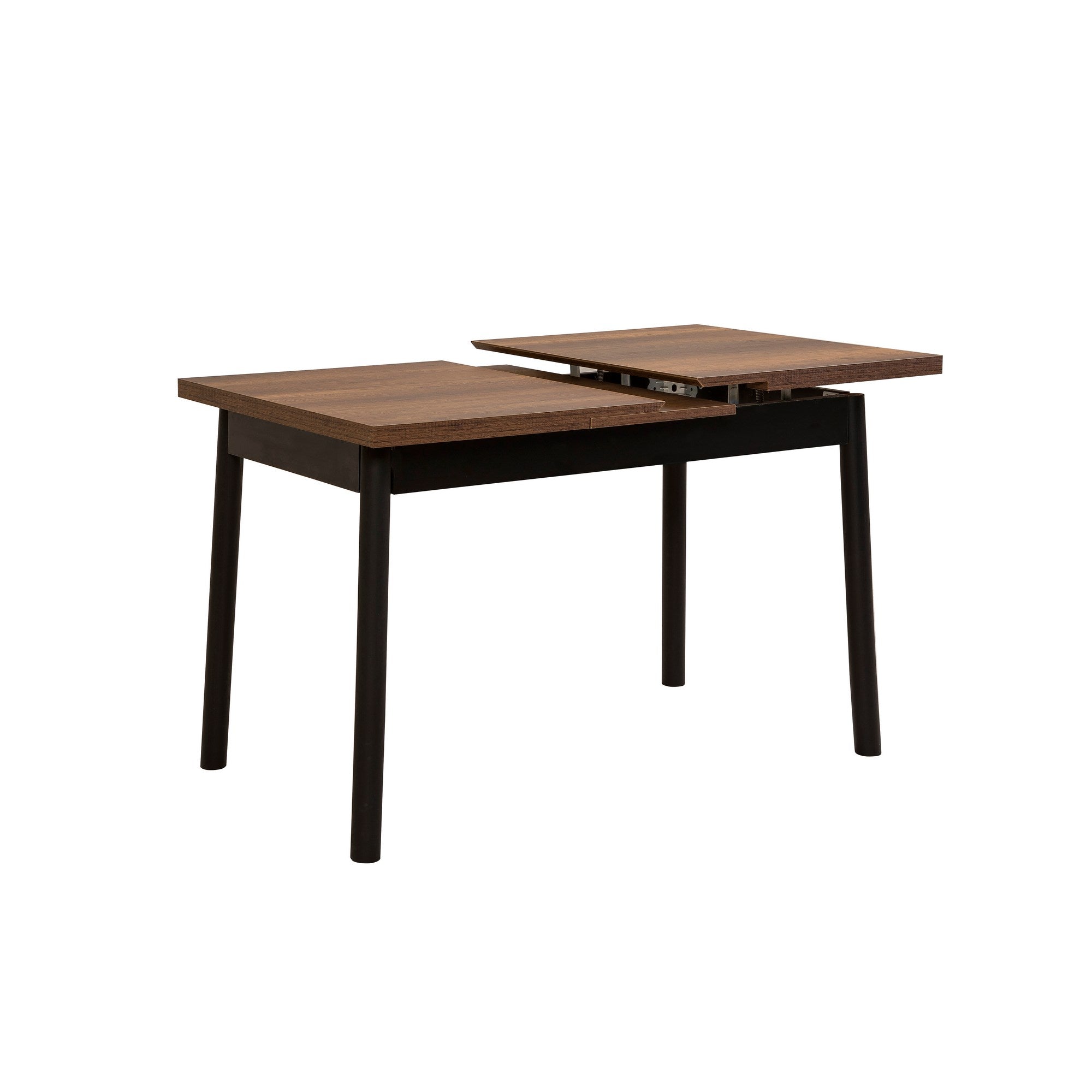 Der Oliver Open Esstisch in Schwarz von Hanah Home vereint modernes Design mit Funktionalität und bietet Platz für gesellige Runden.