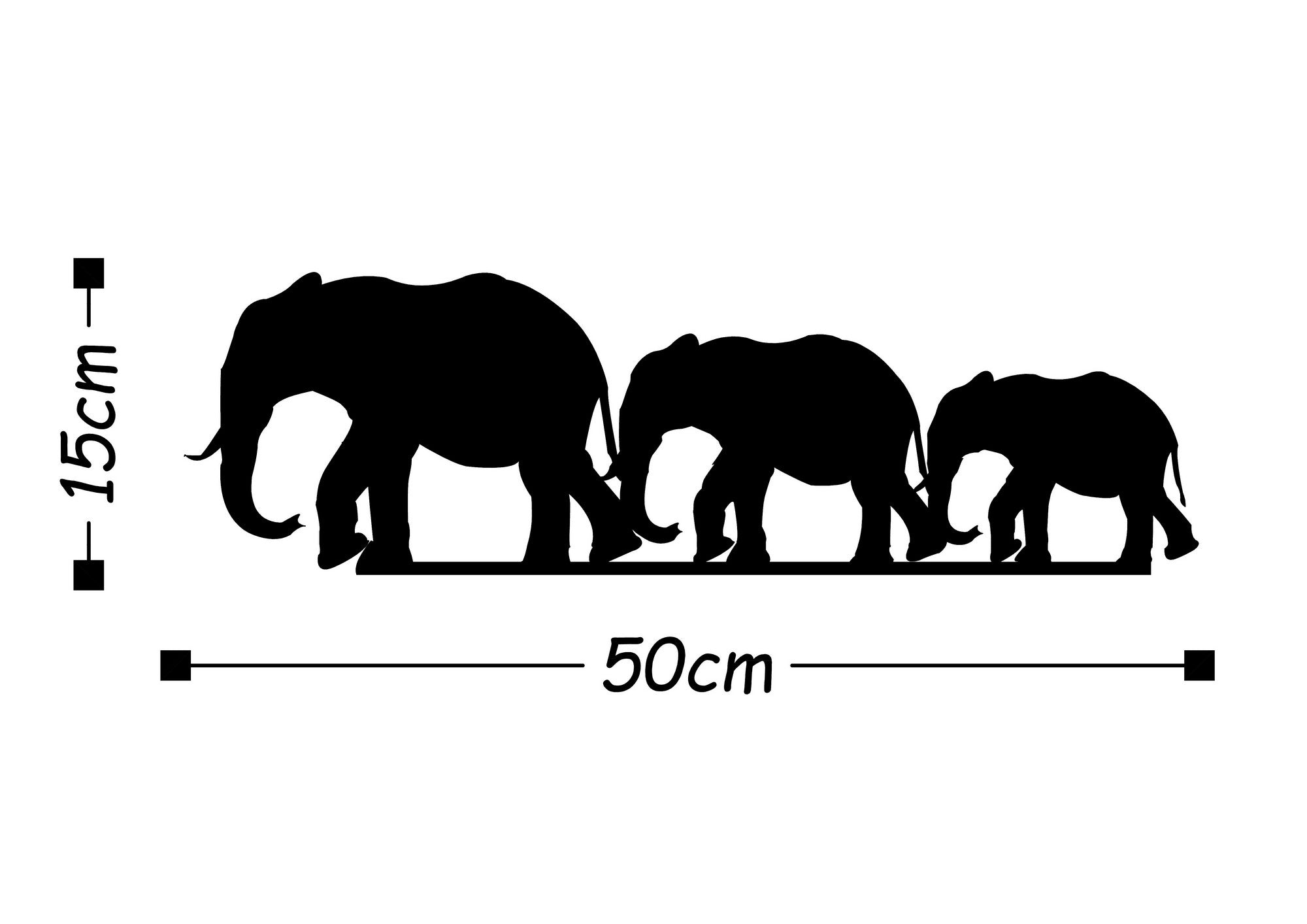 Entdecken Sie die Elephants Wanddeko von Wallity in elegantem Schwarz. Ein zeitloses Metall-Accessoire, das jeden Raum stilvoll aufwertet.