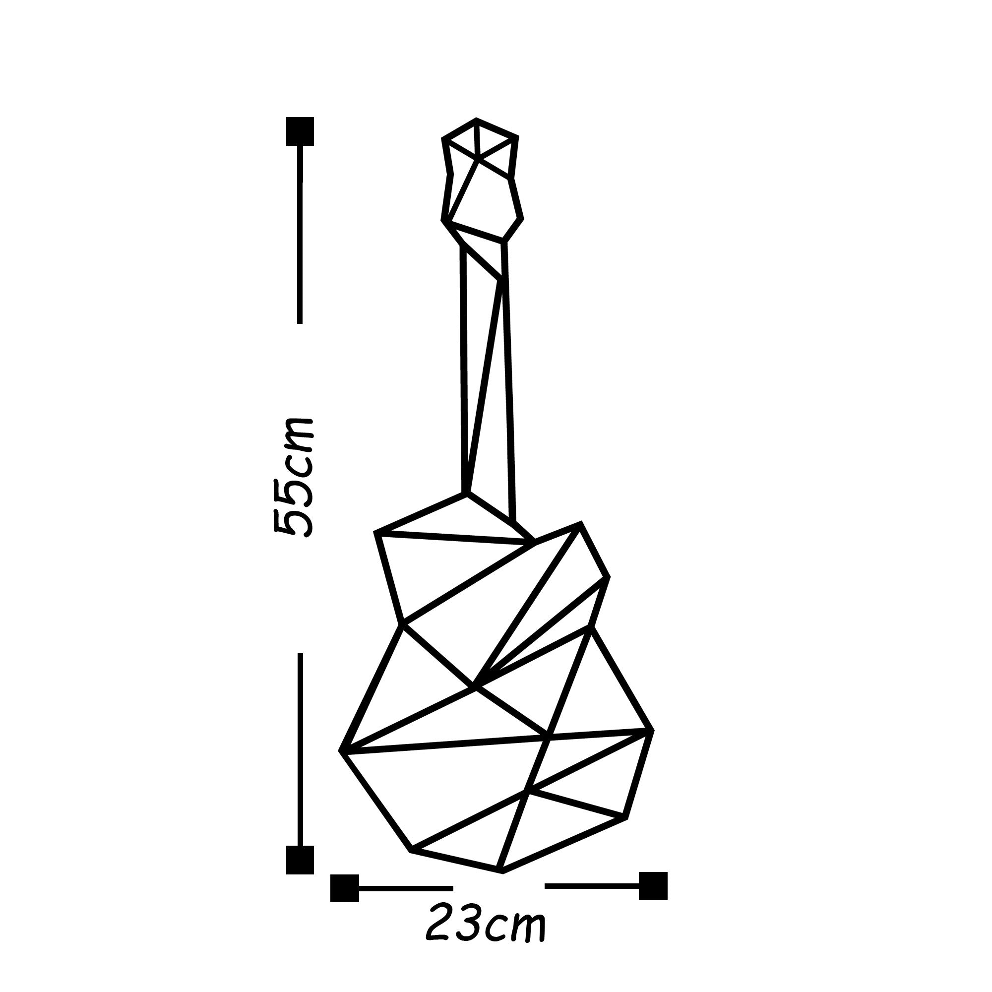 Verleihen Sie Ihrem Raum mit der eleganten Wanddeko "Guitar" von Wallity in Schwarz einen Hauch von Raffinesse und Kreativität. Ideal für jeden Raum!