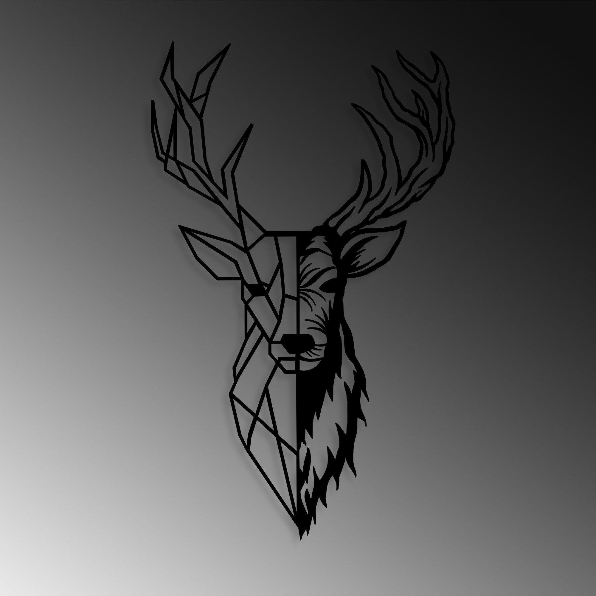 Verleihen Sie Ihrem Zuhause mit der stilvollen Wanddeko "Red Deer 2" von Wallity einen Hauch von Eleganz. Dieses hochwertige Metallkunstwerk ist ein echter Blickfang!