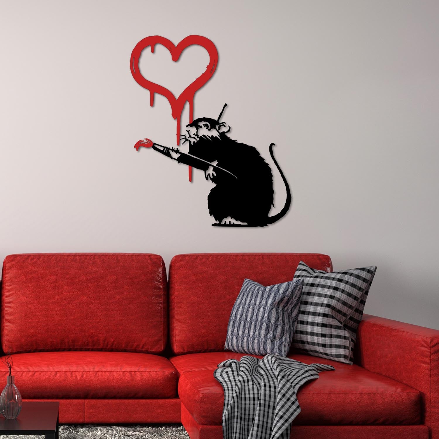 Verwandeln Sie Ihr Zuhause mit der Banksy Metal 8 Wanddeko in Weiß von Wallity. Dieses elegante, langlebige Metallaccessoire setzt stilvolle Akzente und ist leicht zu montieren.